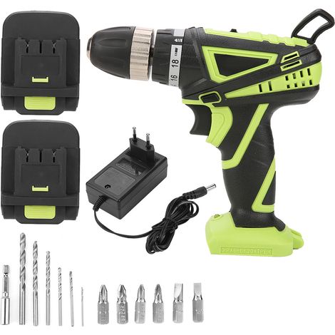 Perceuse-visseuse sans fil 18V avec batterie lithium rechargeable, kit électrique à main (prise UE 110-240V) (1/5)
