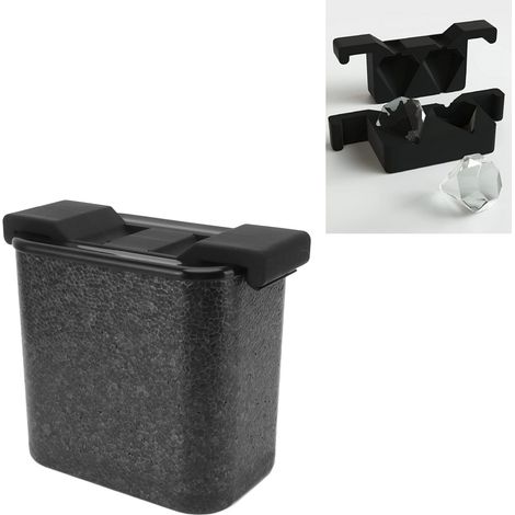 Transparente Silikon-Eiswürfelform für Whisky, 2 Löcher, keine Luftblasen, farbenfrohe Box (1/5)