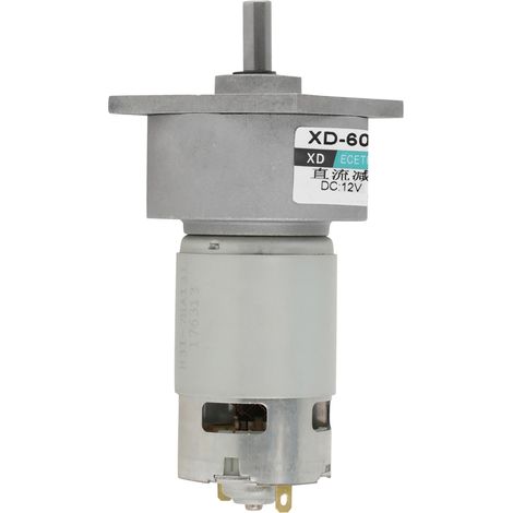 Mikro-Gleichstrommotor 12V 35W mit Metallgetriebe, einstellbare Drehzahl 5 U/min, Rechts-/Linkslauf
