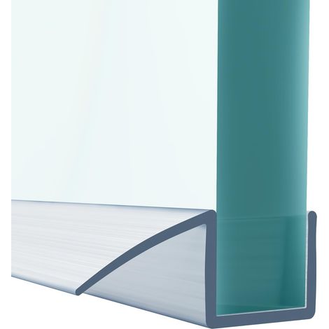 Bande d'étanchéité pour paroi de douche, baignoire, porte de douche, joint de rechange pour verre droit ou incurvé avec un espace (pour 6-8 mm, 2 m) (1/5)