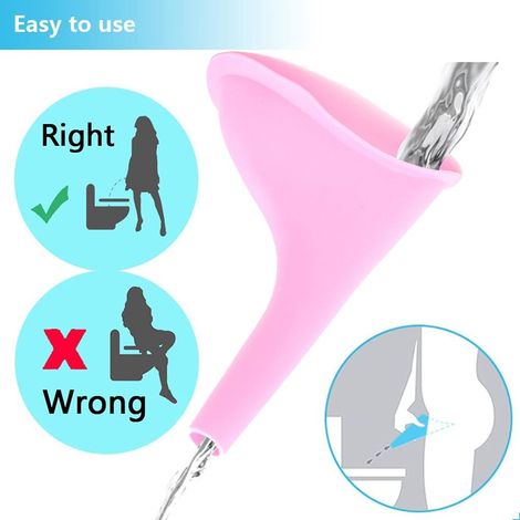 4 pour les Femmes I Pinkeltrichter I Réutilisable Frauenurinal I Extérieur I Camping(Rouge) (1/4)