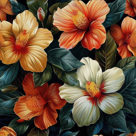 Tela decorativa para exteriores Oxford - Motivo floral I DX5506 (1/5)