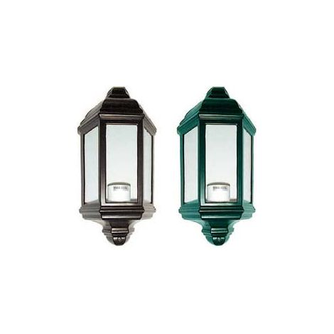 Lanterna A Parete Modello Londra - 60w IP44 mm.176x100x360h. colore verde anticato