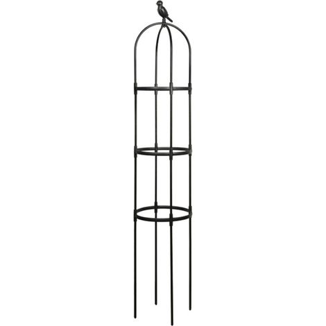 Soporte para plantas de 30x150cm, color negro - Fabricado en acero inoxidable y plástico, ideal para la propagación de tomates y plantas trepadoras. (1/5)