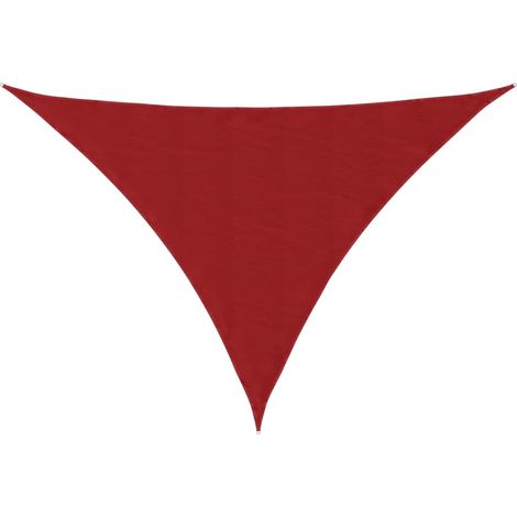 Toldo de vela triangular tela Oxford rojo 5x5x6 m vidaXL