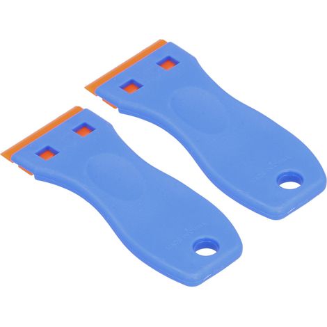2 Grattoirs Plastique Multifonctions Raclette de Nettoyage pour Vitres Auto Autocollants Décalcomanies (1/5)