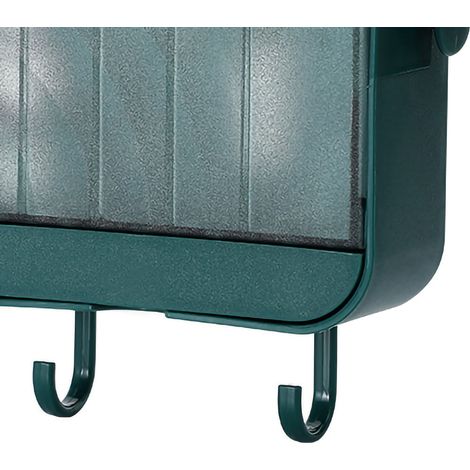 Porte-savon mural double couche, à drainage, vert, sans joint apparent ni perçage, pour une salle de bain créative et résistante à la poussière. (1/5)