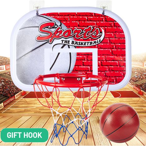 Mini-Basketballkorb (34 x 30 cm) für den Innenbereich, inklusive Ball und Pumpe. Ideales Basketballspielzeug für Kinder und Erwachsene. (1/5)