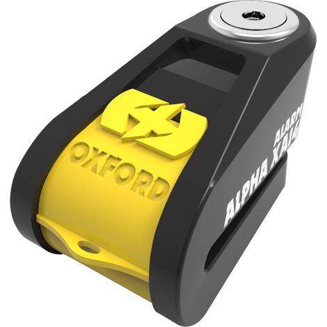 Candado de disco de freno con alarma OXFORD ALPHA XA14 negro y amarillo 14 mm