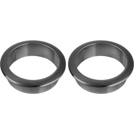 Passe Cable Bureau 2 Pcs 1.97 Pouce (50mm) Passe Fil Bureau en Nylon, Cache-Trou de Câble en Plastique, Organisateur de Câbles et Cordons pour Armoire de Bureau, Noir (1/5)