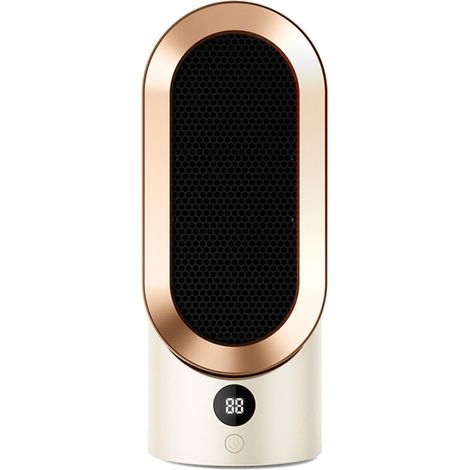 Radiateur soufflant 800W radiateur soufflant portable en céramique PTC température constante intelligente réglage de la température à deux niveaux adapté à la maison et aux petits bureaux