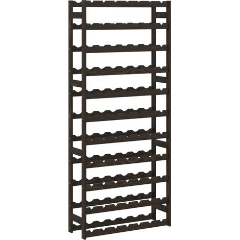 Maison Exclusive - Weinregal für 77 Flaschen Schwarz Massivholz K