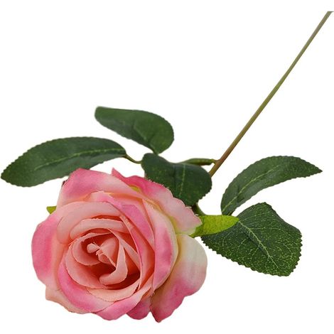 Lot de 20 roses artificielles à longues tiges – Bouquet en soie artificielle et synthétique (grand format), idéal pour la décoration intérieure, les mariages, les fêtes et la décoration de table (ros (1/5)