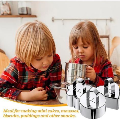 Cercle À Pâtisserie - 8 cm - Acier Inoxydable - Pour Desserts Et Mousses - 6 Pièces (1/5)