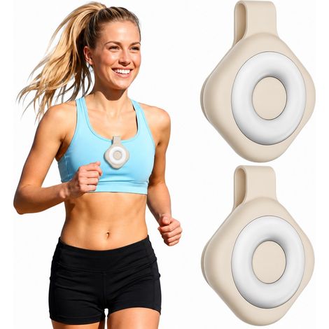 Set di due luci diurne con clip magnetica, tre modalità di colore, ricaricabili tramite USB, colore bianco sporco.