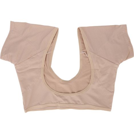 Débardeur anti-transpiration sous les bras, réutilisable, mesh respirant à séchage rapide, coussinets aisselles pour femmes et filles, couleur chair, taille XL (1/5)