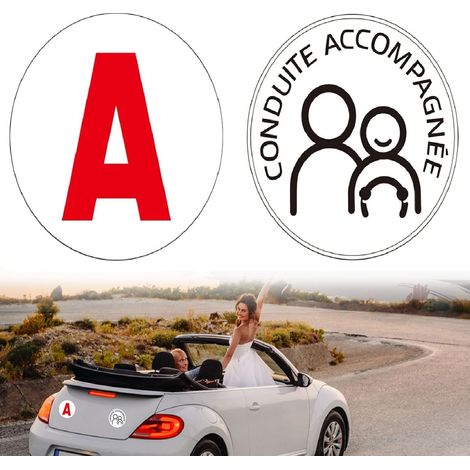 A magnétique Jeune conducteur,Disque A Magnétique,Jeune conducteur,Conduite Supervisée Magnetique,A Magnetique Jeune Conducteur Disque Aimanté,Sticker Disque Conduite accompagnée Autocollant,2PCS (1/5)