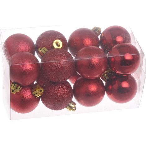 Bolas rojas de 4 cm, 16 unidades 158CAN4-16MIX05