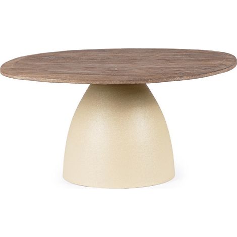 Tavolino stanley top rustic brown, in legno di mango con forma irregolare 86 x 76 x 40 cm (1/2)