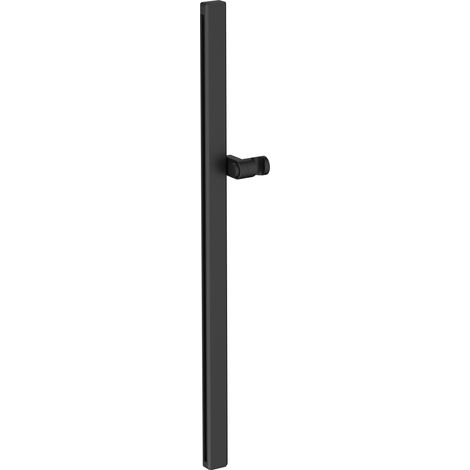 DURAVIT - Barre de douche murale design universelle 80cm en laiton, Sans robinet ni douchette - Noir mat Noir mat (1/5)