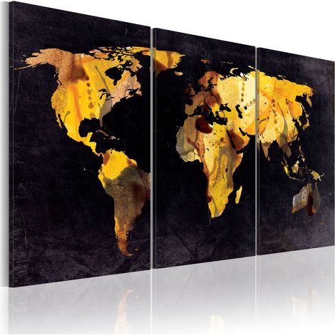 Quadro - Mappa del mondo: sabbie moventi - 120x60 (1/4)