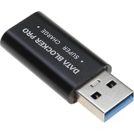 USB-Datenblocker aus Aluminium gewährleistet sicheres Laden von Tablets und Smartphones. (1/4)