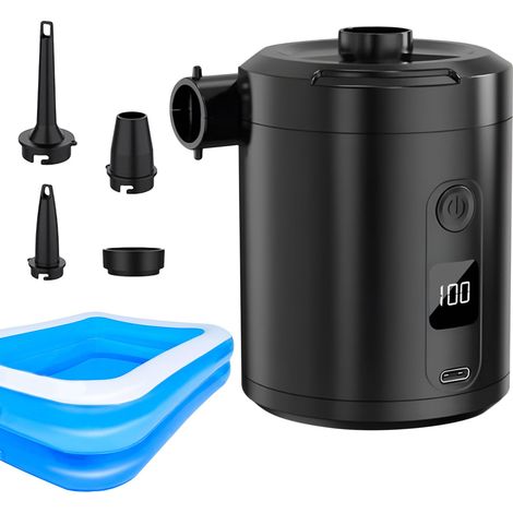 Tragbare Luftpumpe, kompakter Aufblaser, elektrischer Entlüfter, 5200-mAh-Akku, 80 x 80 x 111 cm, 4000 Pa Druck, ideal für Poolspielzeug, Strandartikel, Reisen, Aufbewahrung zu Hause und in der Garage (1/5)