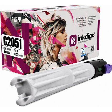 Toner Inkdigo 841504 compatibile con Ricoh Aficio MPC2051 MPC2551 MPC2051AD, certificato TÜV. (1/5)