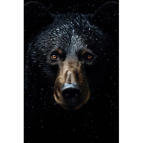Tableau sur toile vertical ours 45x65 cm - Impression sur Toile Murale Décorative - Image imprimée en HD sur Toile - Toile sur Châssis en Bois FSC - Fabriqué en France