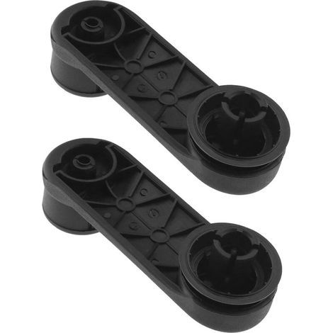 Juego de 2 manijas para regulador de ventana de automóvil 9160844 Compatible con Vivaro Movano A Master Trafic Embellecedor interior de automóvil Piezas de repuesto para automóviles 116 x 37 mm, Negro (1/5)