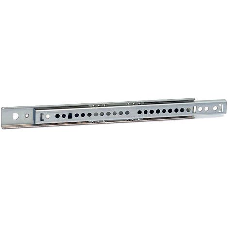 Indaux – Coulisse à billes 27mm pour tiroir 400mm – Charge 70kg – Système de coulisse à roulement – Pose en rainure 7mm