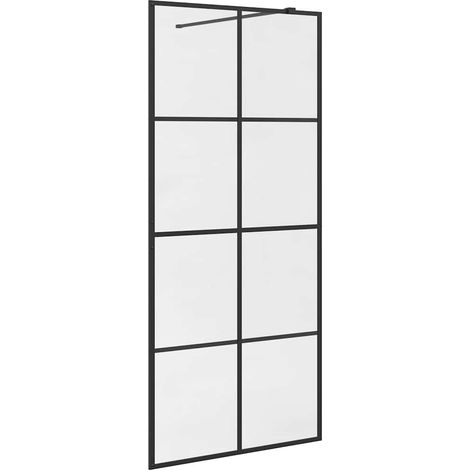Maison Exclusive - Paroi de douche avec verre ESG transparent 90x195 cm Noir (1/5)