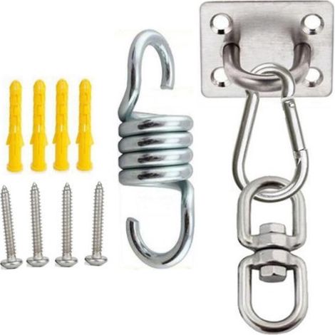 Robuste Hängemattenhaken-Sets, federbelastete Karabiner, Aufhängehaken für Schaukeln und Hängesessel (1/4)