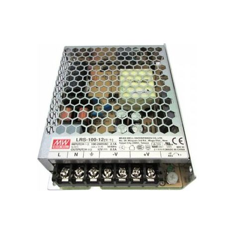 Alimentatore MW MEAN WELL CV 100W 8,5A LRS-100-12 Trasformatore Da AC 220V A DC 12V Per Luce Led Input 220V e 110V (1/6)
