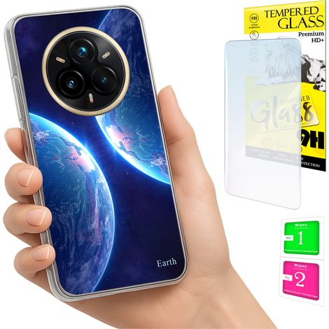 Funda para Realme 14 Pro+ 5G / 14 Pro Plus 5G con cubierta trasera y cristal 9H. (1/5)