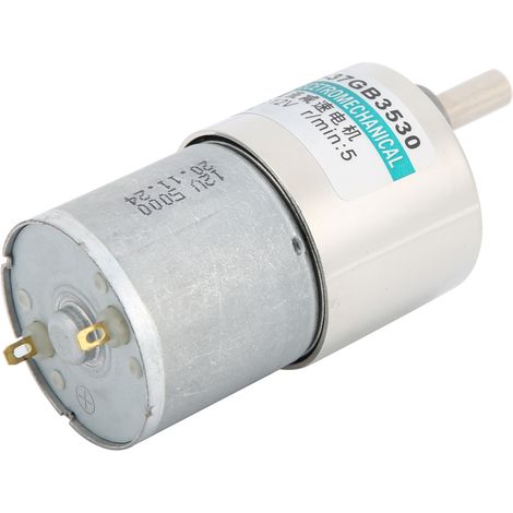 Gleichstrom-Getriebemotor, niedrige Drehzahl, großer Torsionsmagnet, 12 V, XD-37GB3530 + Halterung + Drehzahlregler, 5 U/min (1/5)