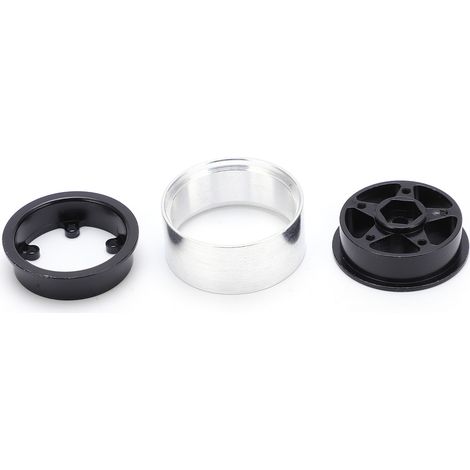 4 Beadlock-Felgen aus Aluminiumlegierung für Axial SCX24 90081 1/24 RC-Car – Ersatzteile – Schwarz (1/5)