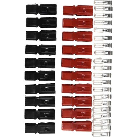 Kit de 10 paires de cosses à sertir avec capuchon anti-poussière, 30 A, 600 V, pour connecteur Anderson, câble 12-16 AWG, alimentation électrique, véhicules électriques (1/5)