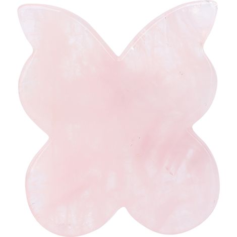 Tablette de Gua Sha en Quartz Rose Portable - Papillons Modelage Outil de Massage pour Scraping (1/5)