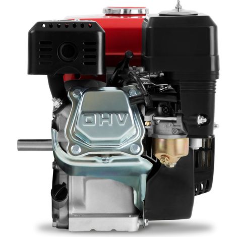 Eberth – Moteur thermique 6,5 CV 196cc arbre 19mm – Démarrage par traction – Carburateur haute qualité – Sécurité manque d'huile
