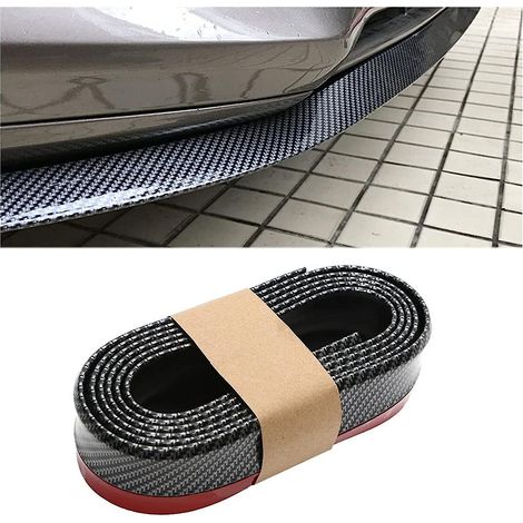 Protection de pare-chocs avant en fibre de carbone - 2,5 m (8,2 pi) - Lèvre avant universelle anti-rayures pour voiture (1/5)