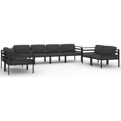 Maison Exclusive - 8-tlg. Garten-Lounge-Set mit Kissen Aluminium