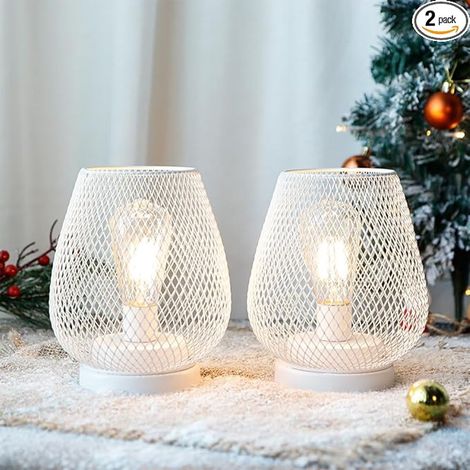 Lampe de table rechargeable 2 pièces, lampe de table sans fil, sur batterie, lampes en métal avec 4 modes d'éclairage, éclairage intérieur et extérieur pour la terrasse, chambre à coucher, salon (lamp (1/5)