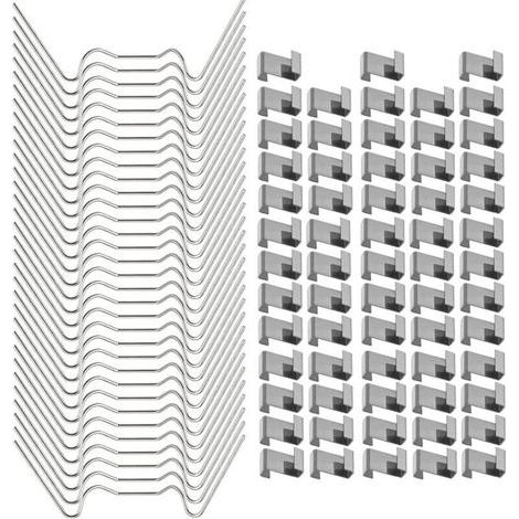 Lot de 150 clips à ressort pour verre de serre, serre, vitrage pour verre, couloirs, serres, vitres de verre, clips de fenêtre – Clips de 75 W et 75 clips en Z pour remplacement de verre de serre (1/4)