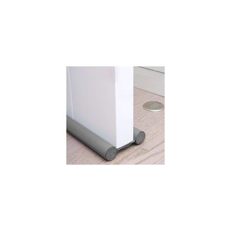 Bas de porte double isolant, Boudin de porte anti froid, Boudin de porte double isolant, Boudin protection contre courants d'air anti bruit, Joint de porte intérieur universel etanche (Gris) (1/5)