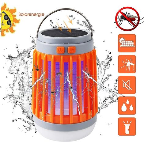 Lampe de camping 3 en 1 anti-moustiques, éclairage extérieur orange (1/5)