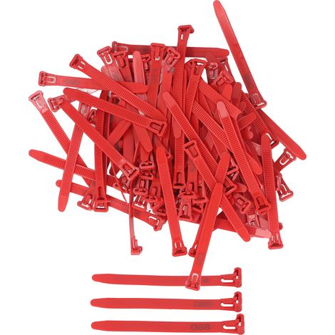 Bagues pattes poulet 1-100 numérotées, lot de 100 anneaux identification volaille réutilisables en PP rouge pour poules canards (1/4)