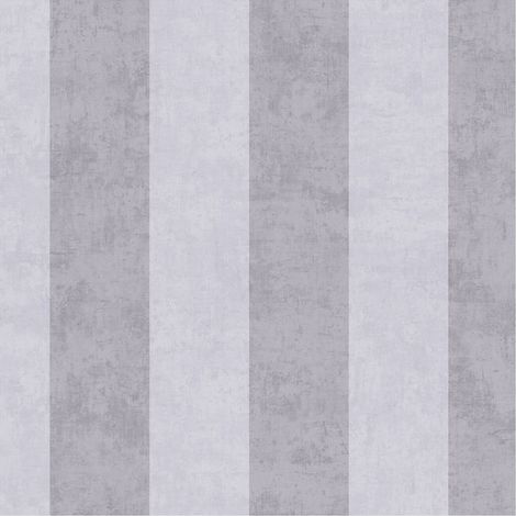 Carta da parati a righe Profhome 770783 Carta da parati TNT liscia per bambini opaca grigio grigio-calcestruzzo 5,33 m2