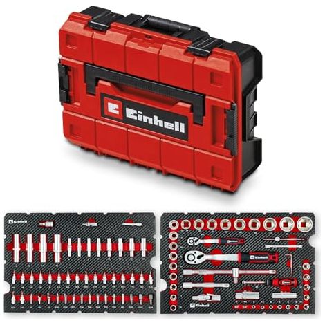 Einhell 92 PC Workshop Maintenance Kit Hand Tool Ratchet Socket Set Wrench + (1/5)