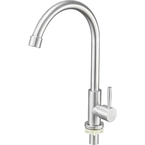 Robinet en acier inoxydable, robinet simple pour eau froide - Parfait (1/5)